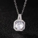 Perfume Bottle Pendant Necklace Women's Full Diamond-1