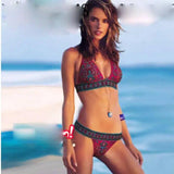 European And American Foreign Single Bikini Ethnic-Red-1