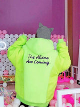 Korean version of the contrast color fluorescent stitching-Fluorescent green-1