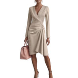 Effortlessly Chic V-Neck Midi Dress