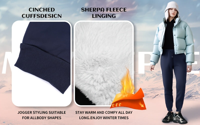 Fleece Jogger Sweatpants for Women