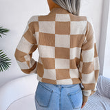 Checkered Crewneck Sweater