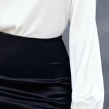 Elegant Long Sleeve Office Blouse