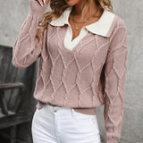 Color Block V-Neck Sweater
