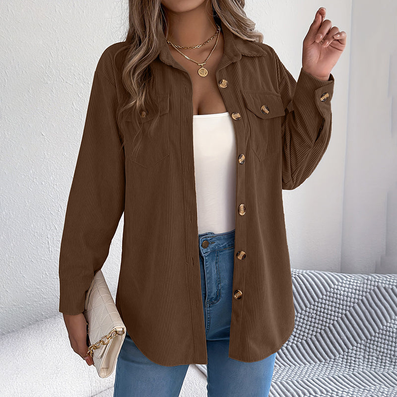 Corduroy Shirt Jacket for Women