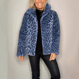 Chic Leopard Faux Leather Jacket