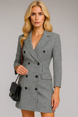 Belted Double-Breasted Dress