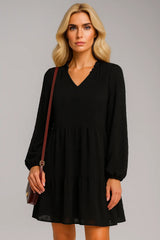 Elegant Chiffon V-Neck A-Line Dress