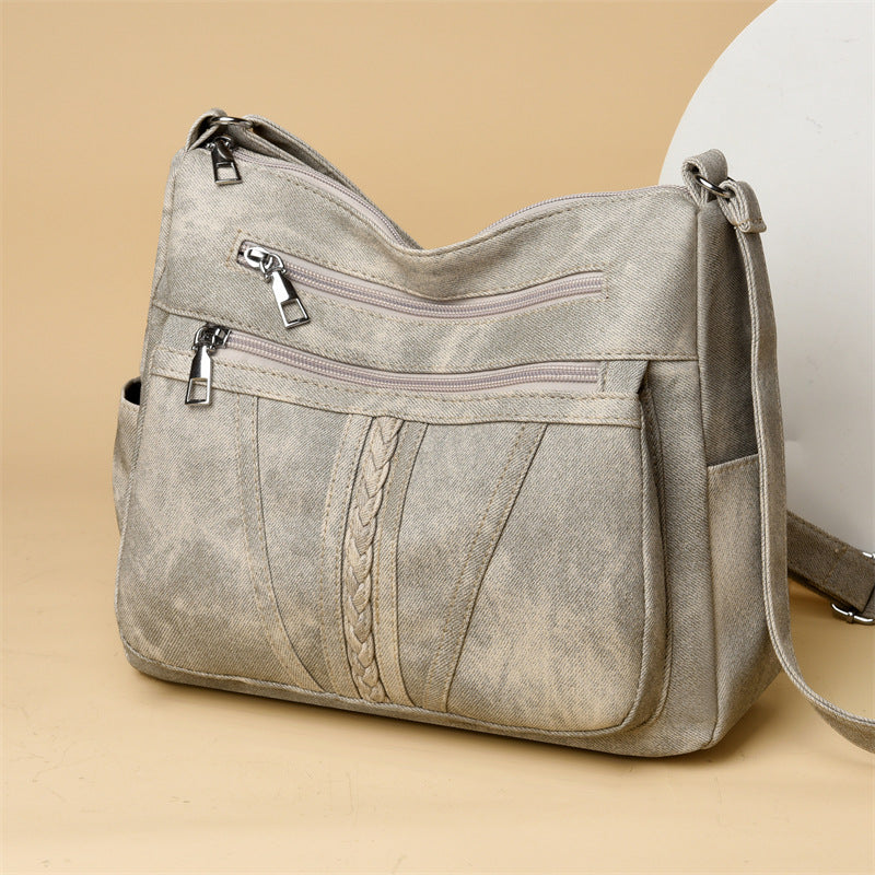 Retro Soft Leather Shoulder Bag for Women