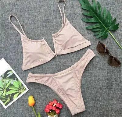 Bikini multi-color optional swimsuit-Khaki-2