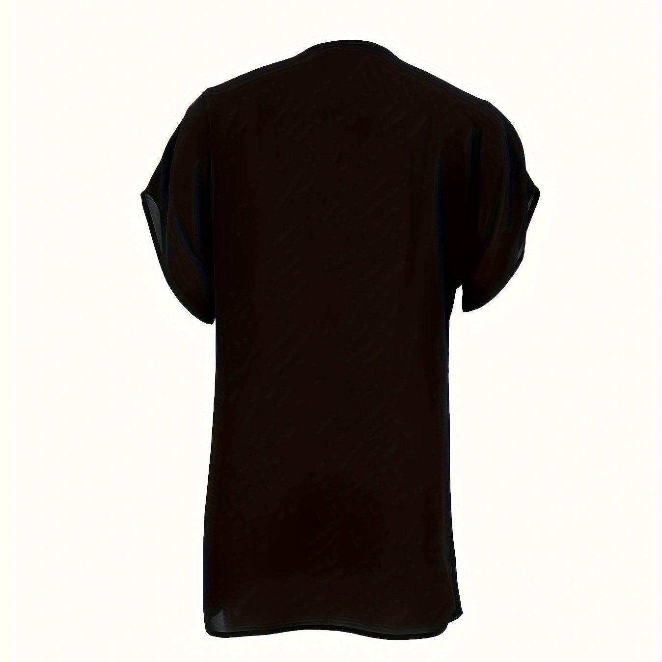 Ladies' Contrasting Lace V-Neck Dress – Casual, Lightweight & Breathable