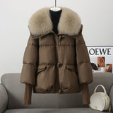 Chic Short Fur Collar Puffer