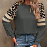 Leopard Print Raglan Sweatshirt