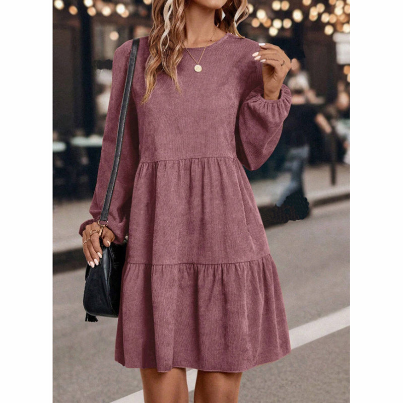 Corduroy A-Line Mini Dress