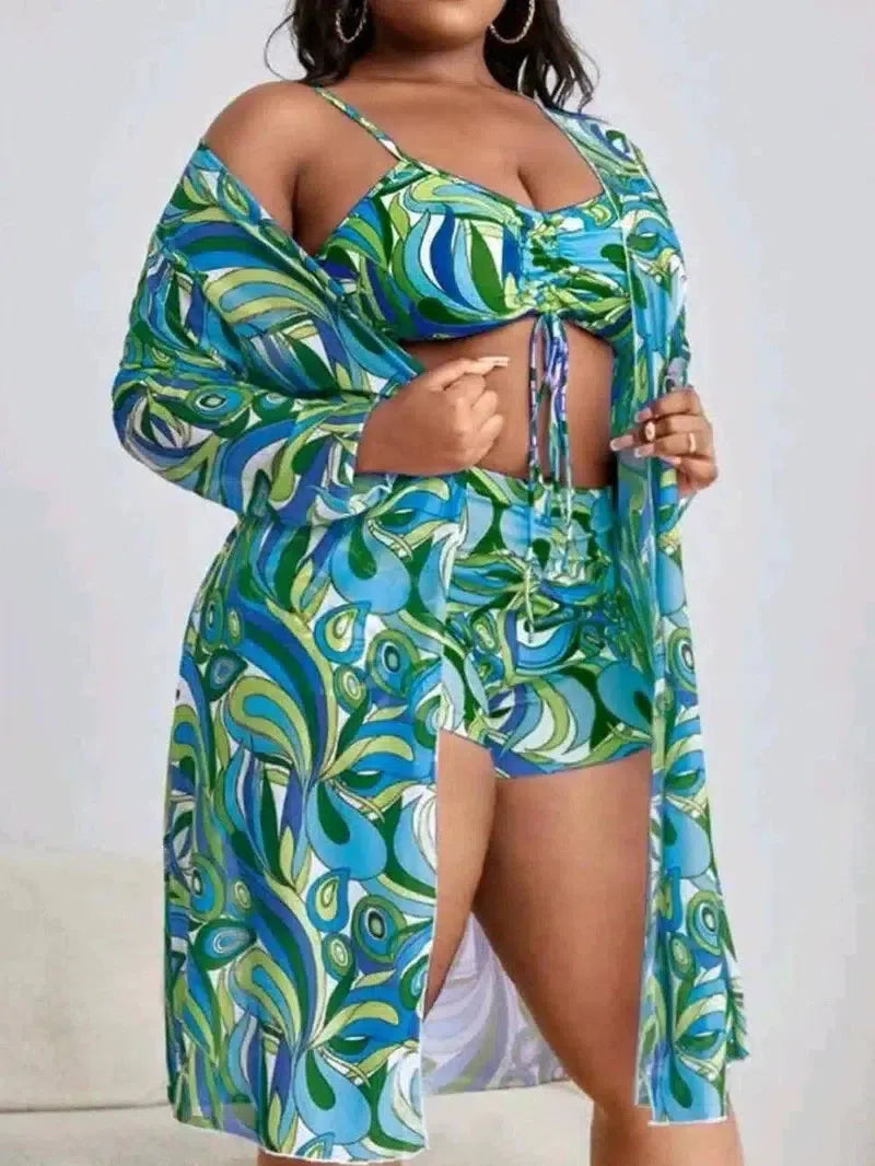 2024 New Plus Big Size Swimwear For Women Swimsuit Large-5