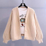 Age-reducing Loose And Lazy Style Knitted Sweater-9