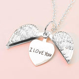 Angel Wing Heart Necklaces - Romantic Gifts for Her-Silver-7