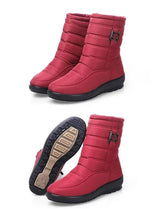 Antiskid Waterproof Women Fashion Boots-Red-8