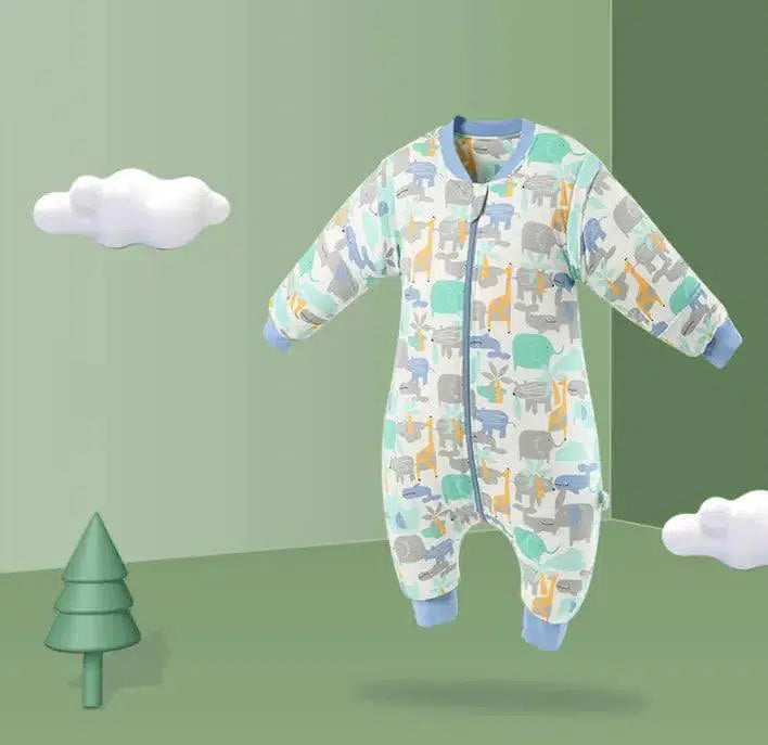 Baby Sleepsacks Cartoon Pattern Baby Sleeping Bag Carriage-BlueThin-7