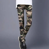 Camouflage Slim Stretch Tight Yoga Pants Pencil Pants-Dark green camouflage-3