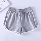 Casual sports shorts-Greywhitebars-16