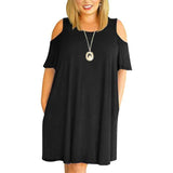 Big size 9XL Dress for Fat MM 2023 Woman Summer dress Loose plus size dresses off the shoulder women clothing 9XL dress vestidos-black-8