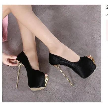 Shoes Woman High Heels Women Pumps Stiletto-black-2