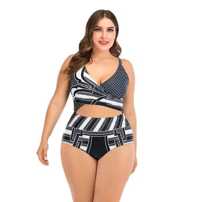 Women Plus Size Swimsuit One Piece Push Up Swimwear Large Big Plussize Swimming Suits Beachwear Bathing Suits For Famale-8829-7