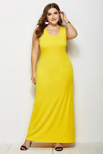 Women Spring Summer Dress Casual-Yellow-6