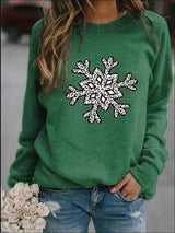 Christmas Creative Letters Printed Crew Neck Sweatshirt-Hooded Green-12