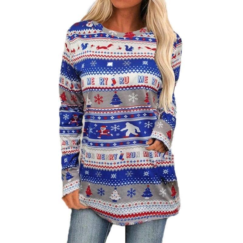 Christmas Sweater With Loose Bottoming Shirt-5