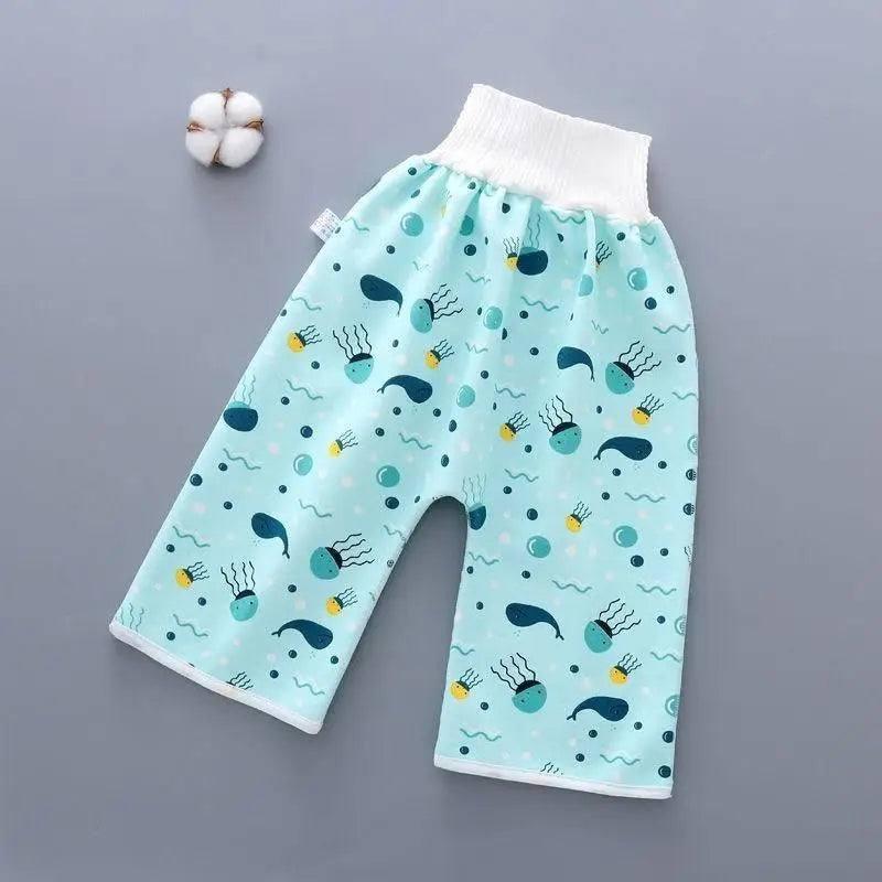 Cotton and bamboo fiber Baby diaper skirt-Bluepant-12