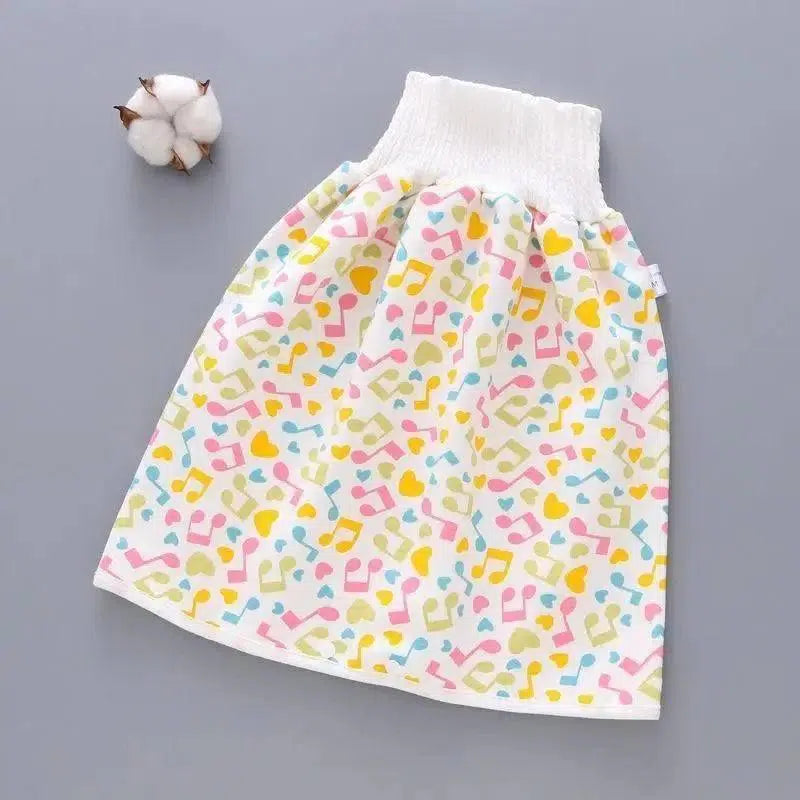 Cotton and bamboo fiber Baby diaper skirt-Yellowskirt-18