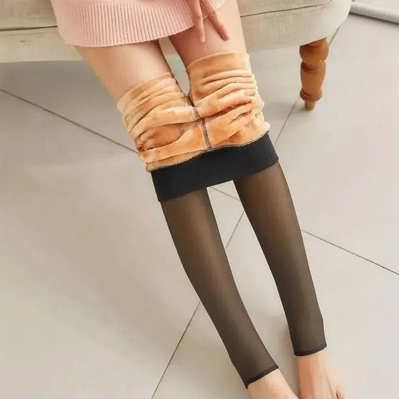 Fleece Lined Tights for Dark Skin-9