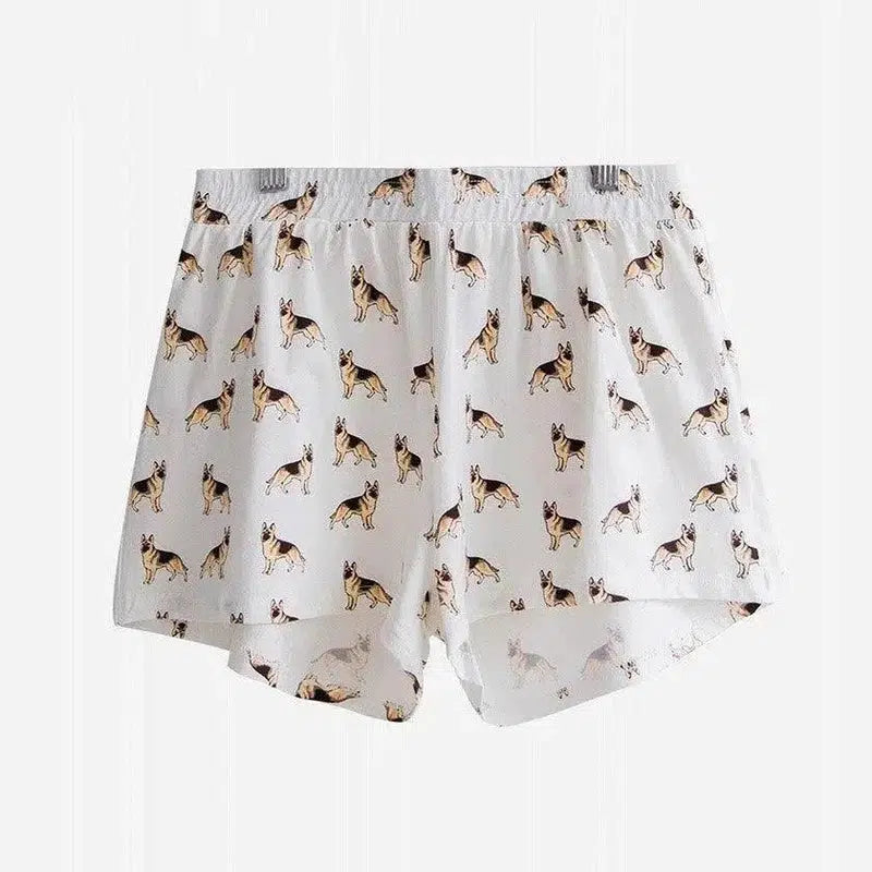 Lovemi Women's Corgi Print Shorts - Comfortable Lounge-D-49