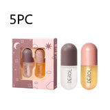 Day Night Instant Volume Lip Plumper Oil Clear Lasting-Set5PC-12