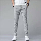 Drawstring Trousers Thin Casual Pants Korean Version Loose-Light Grey-4