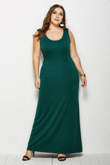 GL Women Spring Summer Dress Casual Solid O-Neck Loose Dress Elegant Women Dresses Evening Party Club Dresses Plus Size-green-9