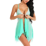 lingerie fun pajamas dress-Green-6