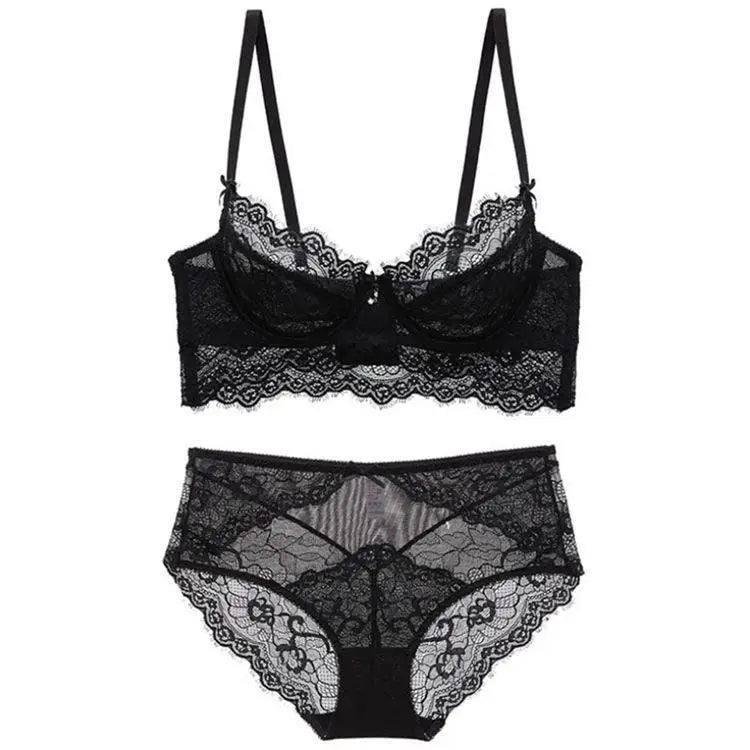 European and American Sexy Lace Lingerie-Black-4