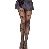 European And American Sexy Stockings Black Mesh Jacquard-Black-2