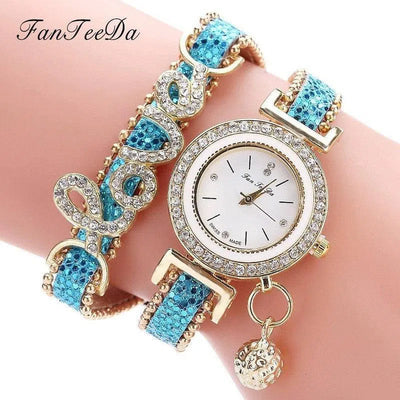 FanTeeDa Brand Women Bracelet Watches Ladies Watch Rhinestones Clock Womens Fashion Dress Wristwatch Relogio Feminino Gift-7