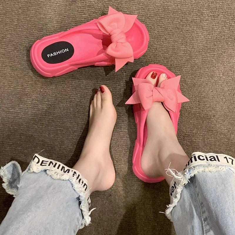 Fashion Bowknot Platform Flip Flop for Women Summer-3