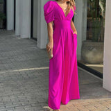 Fashion Elegant Plus Size Wide Legs Jumpsuit-S-5