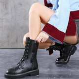 Fashionable Flat Medium Boots Cotton Shoes For Winter Velvet-1