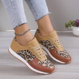 Fashoin Leopard Print Lace-up Sports Shoes For Women-Leopard-1