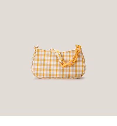 Female baguette bag lattice chain bag-2