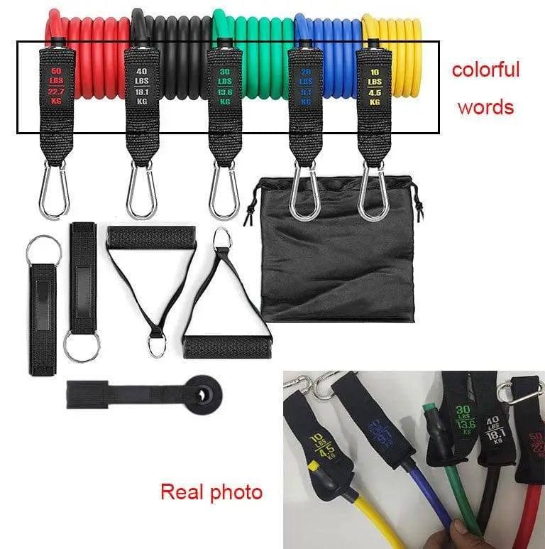 Fitness Rally Elastic Rope Resistance Band-150poundscolorwords-2