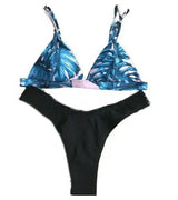 G-string high-forked bikini women's print swimwear-1-4