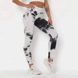 Gia trousers Slim-fit buttocks sports fitness pants-Black and white-4